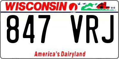 WI license plate 847VRJ
