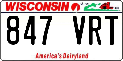 WI license plate 847VRT