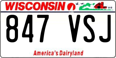 WI license plate 847VSJ