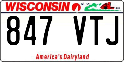 WI license plate 847VTJ