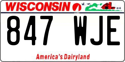 WI license plate 847WJE