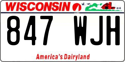 WI license plate 847WJH