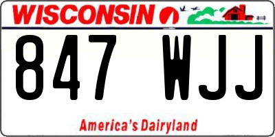 WI license plate 847WJJ
