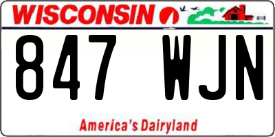 WI license plate 847WJN