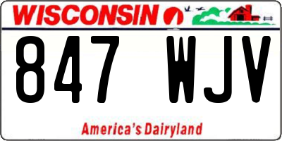 WI license plate 847WJV