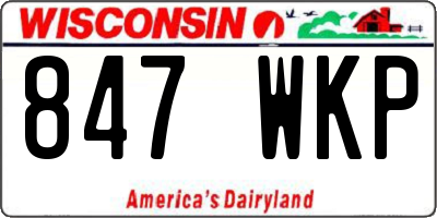 WI license plate 847WKP