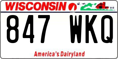 WI license plate 847WKQ