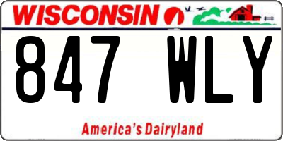 WI license plate 847WLY