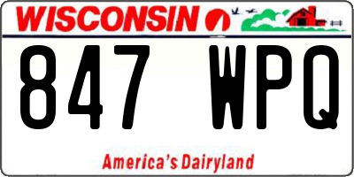 WI license plate 847WPQ