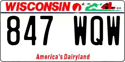 WI license plate 847WQW