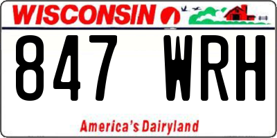 WI license plate 847WRH