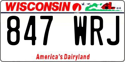 WI license plate 847WRJ