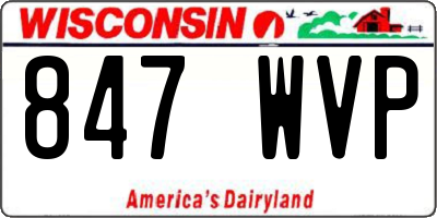 WI license plate 847WVP