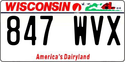 WI license plate 847WVX