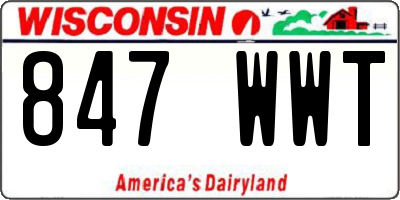 WI license plate 847WWT