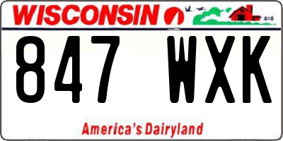 WI license plate 847WXK