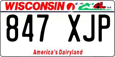 WI license plate 847XJP