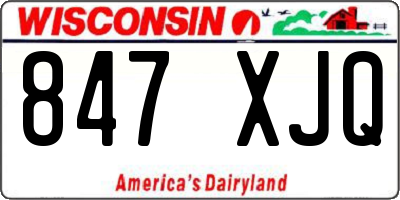 WI license plate 847XJQ