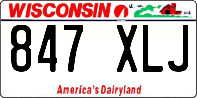 WI license plate 847XLJ