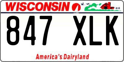 WI license plate 847XLK