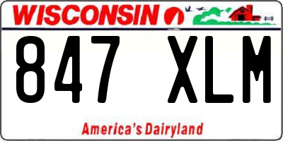 WI license plate 847XLM