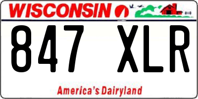 WI license plate 847XLR