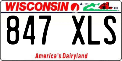 WI license plate 847XLS