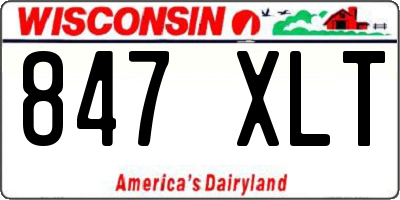 WI license plate 847XLT