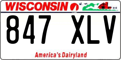 WI license plate 847XLV