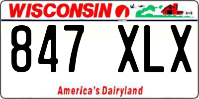 WI license plate 847XLX