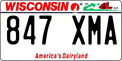 WI license plate 847XMA
