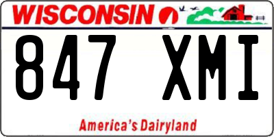 WI license plate 847XMI