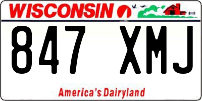WI license plate 847XMJ