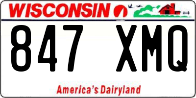 WI license plate 847XMQ