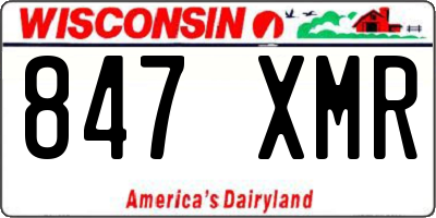 WI license plate 847XMR