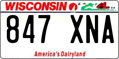 WI license plate 847XNA