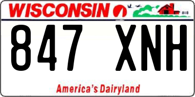 WI license plate 847XNH