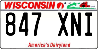 WI license plate 847XNI