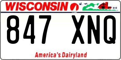 WI license plate 847XNQ
