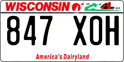 WI license plate 847XOH