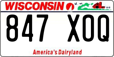 WI license plate 847XOQ