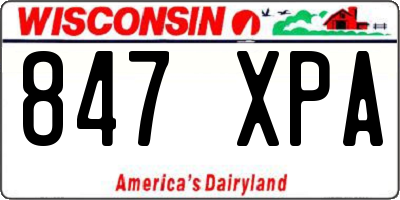 WI license plate 847XPA