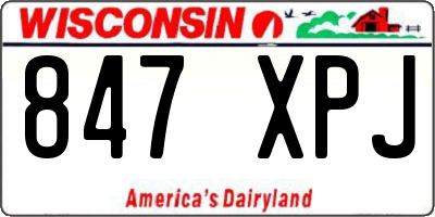 WI license plate 847XPJ