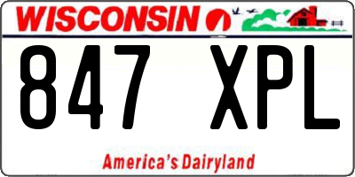 WI license plate 847XPL