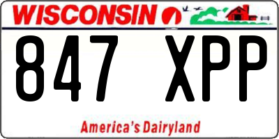 WI license plate 847XPP