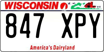 WI license plate 847XPY