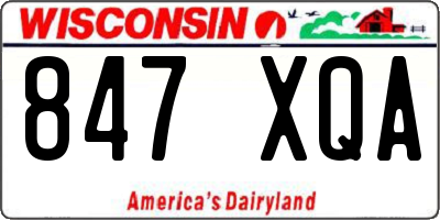 WI license plate 847XQA