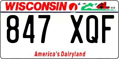 WI license plate 847XQF