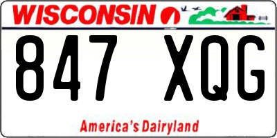 WI license plate 847XQG