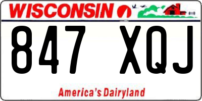 WI license plate 847XQJ